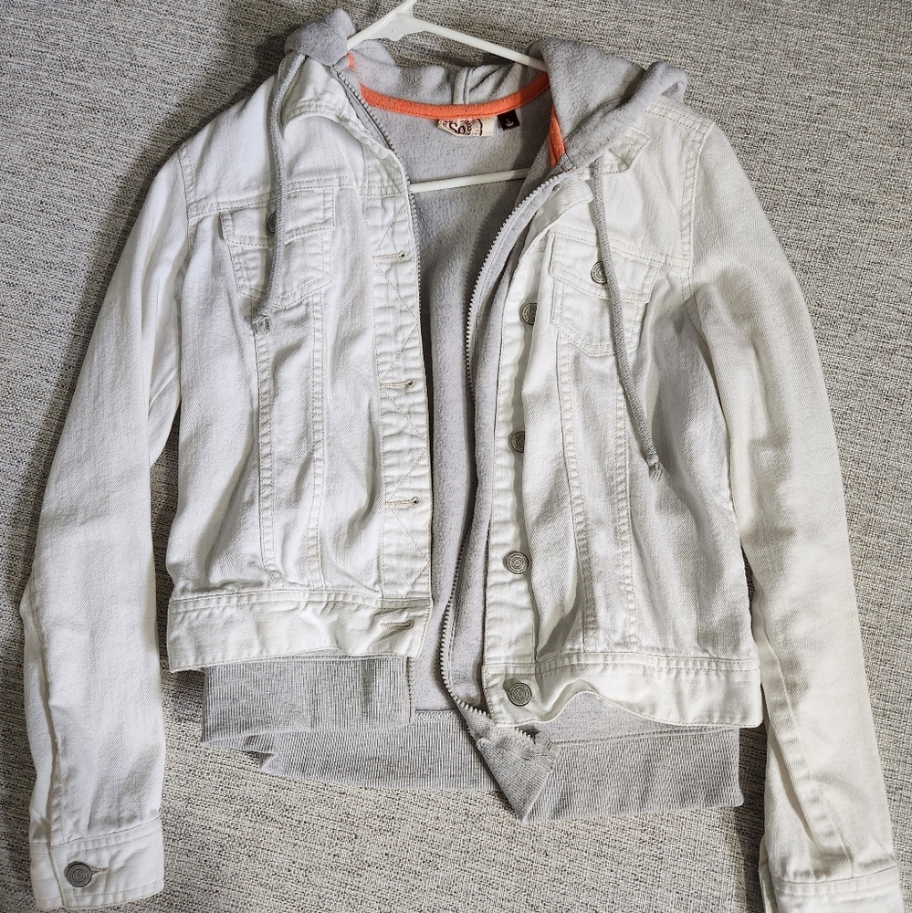 White jean jacket